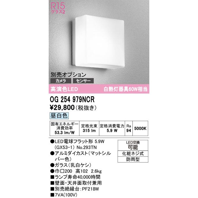ODELIC（オーデリック） エクステリア ポーチライト 別売人検知カメラ