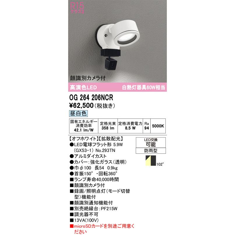 ODELIC（オーデリック） 顔識別カメラ付エクステリアスポット
