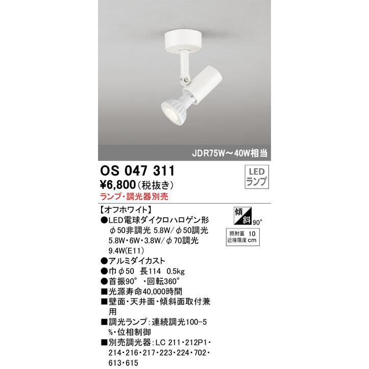 ODELIC（オーデリック） 直付用スポットライト 屋内用 ランプ別売