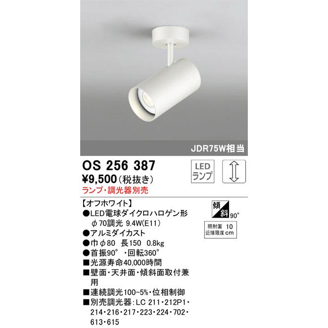 ODELIC（オーデリック） 直付用スポットライト 屋内用 調光器・ランプ