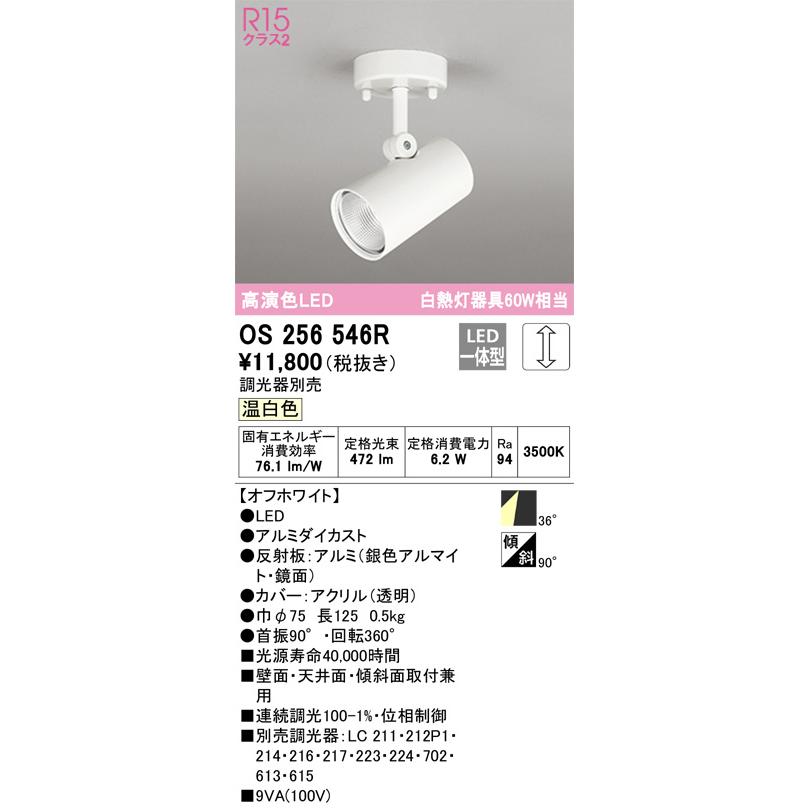 ODELIC（オーデリック） 直付用スポットライト 屋内用 OS256546R 工事