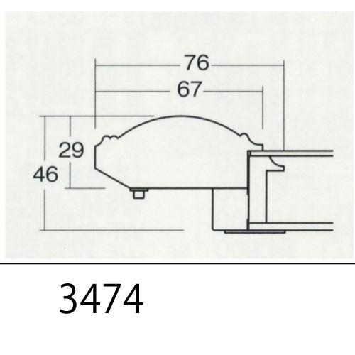 額縁 油彩額縁 3474 F15 号(652×530) （アクリル仕様・木製・油絵用