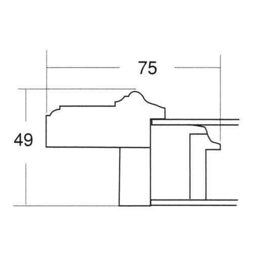 額縁 油彩額縁 7711 P6 号(410×273) （アクリル仕様・木製・油絵用額縁
