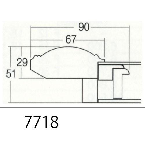 額縁 油彩額縁 7718 F15 号(652×530) （アクリル仕様・木製・油絵用