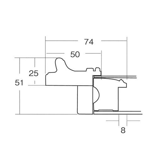 額縁　油彩額縁　8111　SM(227×158)　（アクリル仕様・木製・油絵用額縁・キャンバス用フレーム）｜art-maruni｜05