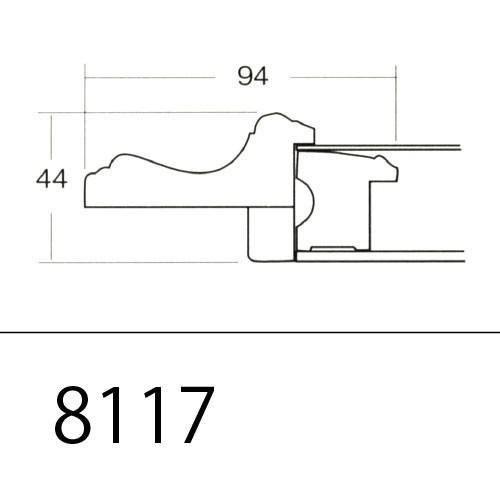 額縁 油彩額縁 8117 F8 号(455×380) （アクリル仕様・木製・油絵用額縁