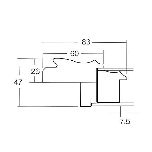 油彩用木製額縁　外寸約1029×759mm　内寸約965×660mm 楽天市場】油彩額縁 MRN-A6005-A B2(728×515) （UVカット