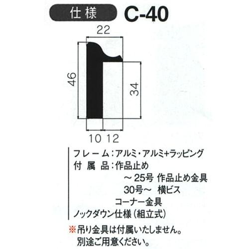 額縁 出展用仮額縁：C-40(C40) F300 号(2182×2910) （Cライン）の画像