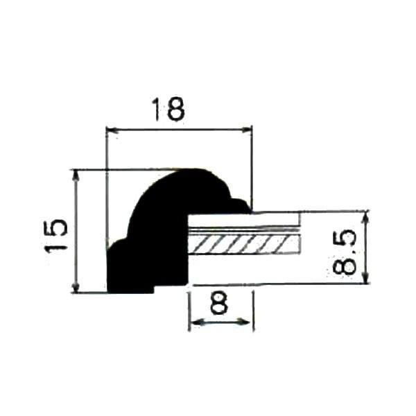 額縁 スケッチブック用:BH-18F F6 (マット付-マット外寸:458×550/窓