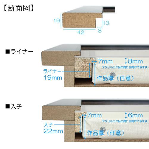 油彩額縁 MRN-A1002-C WF6 号(820×318)（UVカットアクリル仕様 MDF製 油絵用額縁 キャンバス用フレーム）の画像