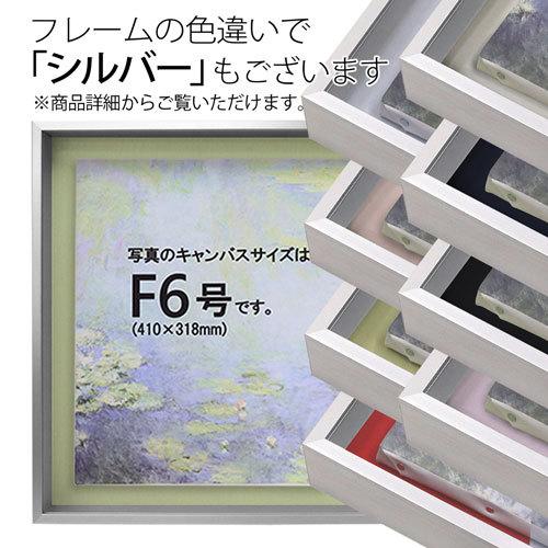 油彩額縁 MRN-A4019-C ホワイト（高さ50mm） M15 号(652×455) 13mmネジ付 （UVカットアクリル仕様・アルミ製・油絵用額縁・キャンバス用フレーム）の画像