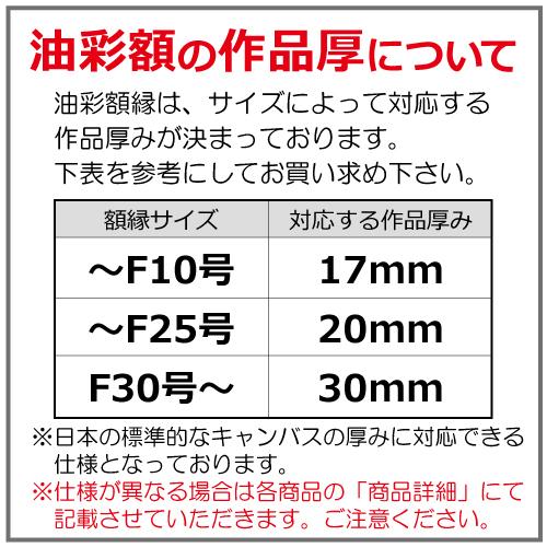 油彩額縁 MRN-A5510-C 無垢（高さ45mm） P15 号(652×500) 13mmネジ付 （UVカットアクリル仕様・木製・油絵用額縁・キャンバス用フレーム）の画像