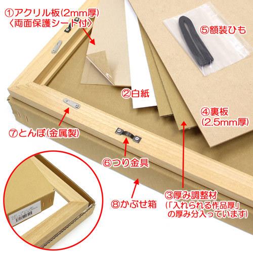 額縁 MRN-D5508-B B2(515×728mm) ポスターフレーム AB版用紙サイズ（UV