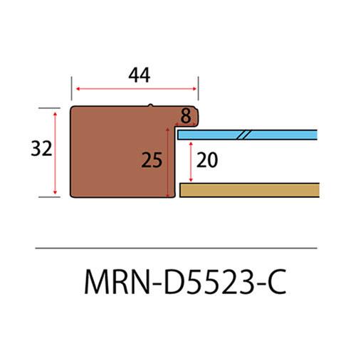 額縁 MRN-D5523-C 60角(600×600mm) 正方形 フレーム ブラック （UV