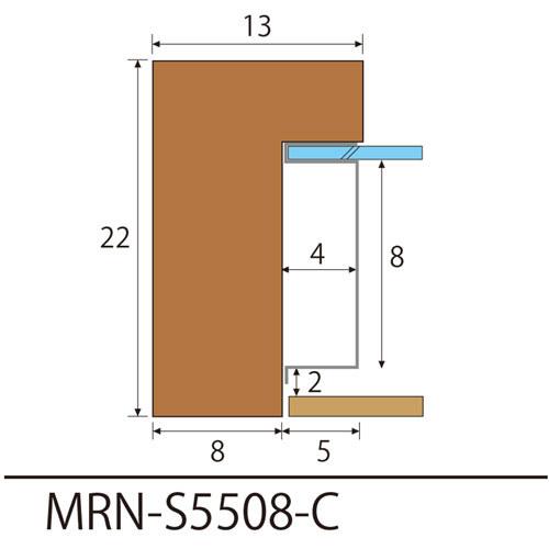 ボックス額縁:MRN-S5508-C カラー 30×90(300×900mm) ワイド フレーム プラスペーサー付（UVカットアクリル） 木製_3