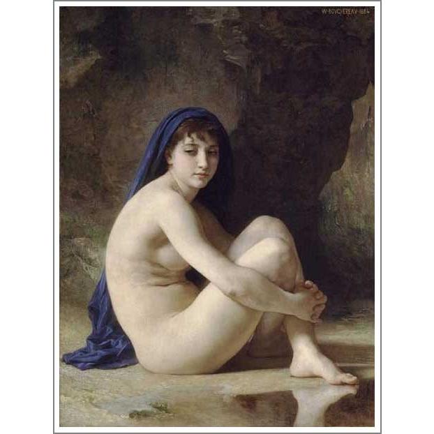 複製画 送料無料 絵画 油彩画 油絵 模写ブグロー「座る裸婦（Seated Bather）」F15(65.2×53.0cm)プレゼント 贈り物 名画 オーダーメイド 額付き 直筆
