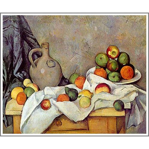 送料無料 絵画 ポール セザンヌ カーテン 水差し そして果物鉢 サイズf15 65 2 53 0cm 絵画 油絵複製画 オーダーメイド制作 Cezanne1 F15 絵画油絵複製画販売 アート名画館 通販 Yahoo ショッピング