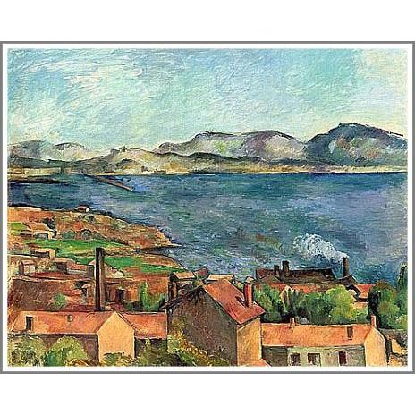 送料無料】絵画：ポール・セザンヌ「エスタックから眺めたマルセイユ湾