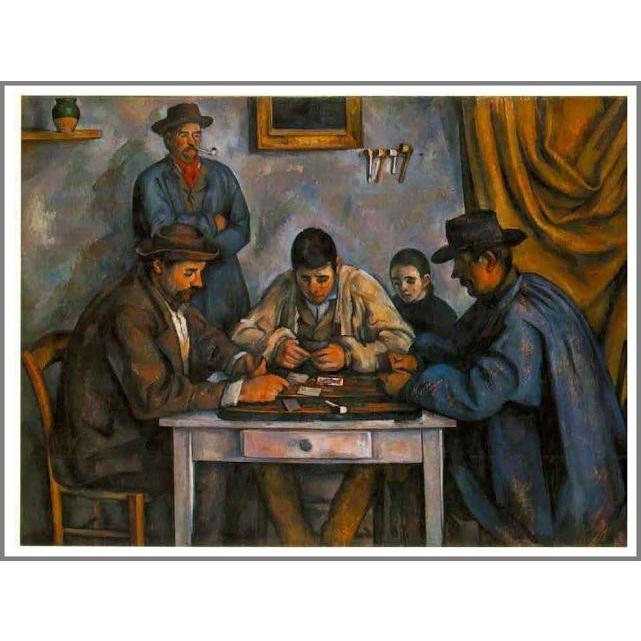 複製画 送料無料 絵画 油彩画 油絵 模写ポール・セザンヌ「カード遊び