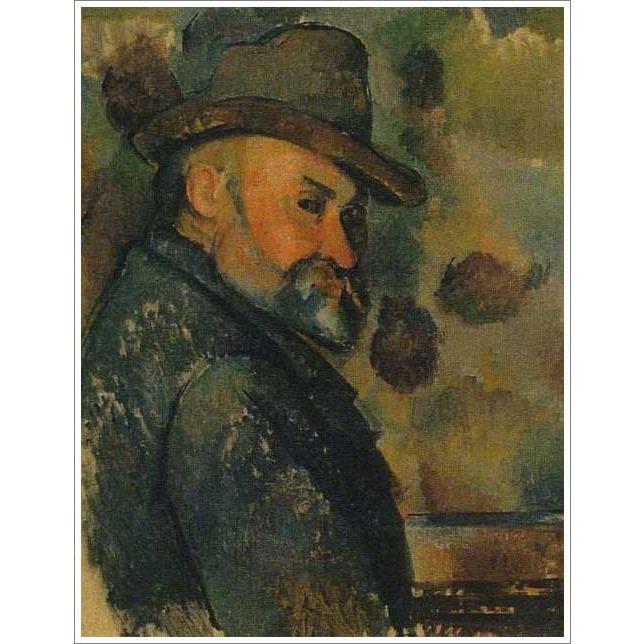複製画 送料無料 絵画 油彩画 油絵 模写ポール・セザンヌ「帽子を