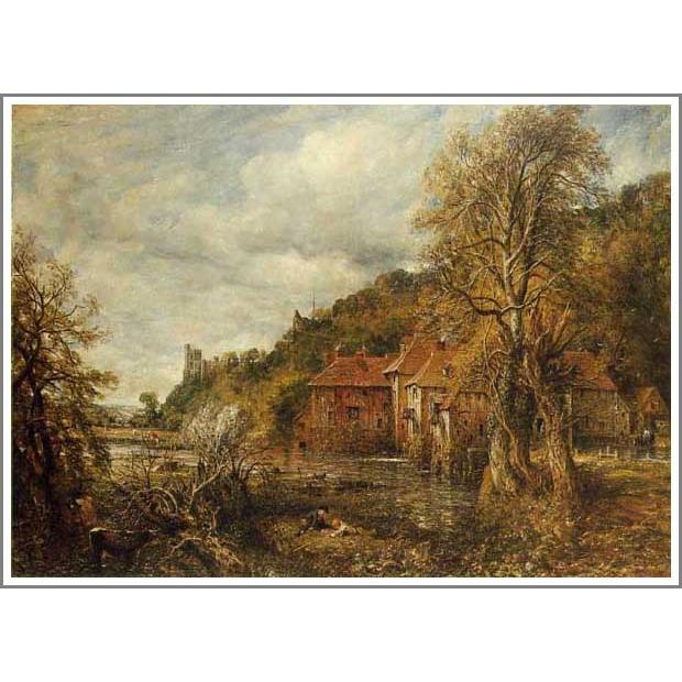 立体複製名画　風景画 油彩画 金色フレーム　干し草車　ジョン　カンスタンブル 立体複製名画 風景画 油彩画 金色フレーム 干し草車 ジョン カン