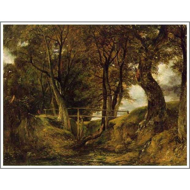 複製画 送料無料 絵画 油彩画 油絵 模写ジョン・コンスタブル「ヘルミンガムの小さな谷」F30(91.0×72.7cm)プレゼント 贈り物 名画 オーダーメイド 額付き 直筆