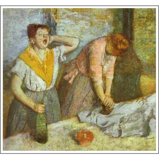 絵画 油絵 模写  ドガ アイロンをかける洗濯女 絵画 油絵 模写 ドガ アイロンをかける洗濯女 アイロンをかける