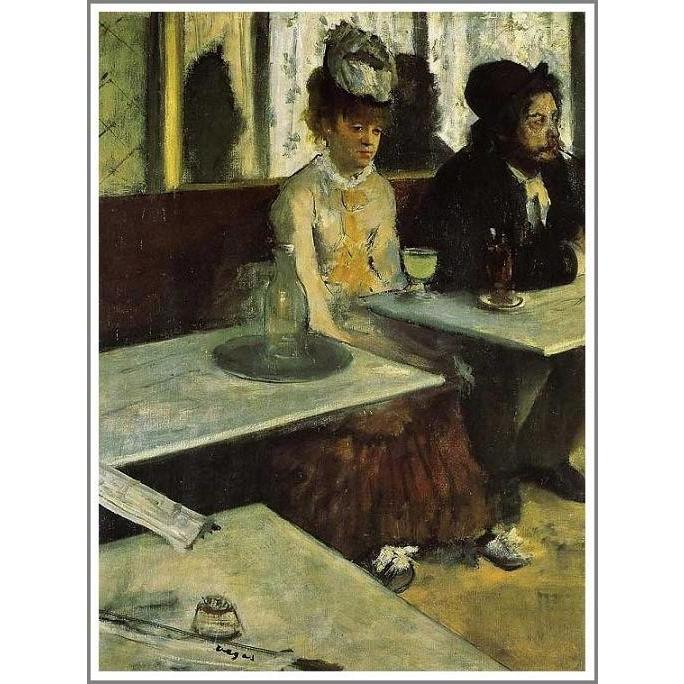 複製画 送料無料 絵画 油彩画 油絵 模写エドガー・ドガ「カフェにて