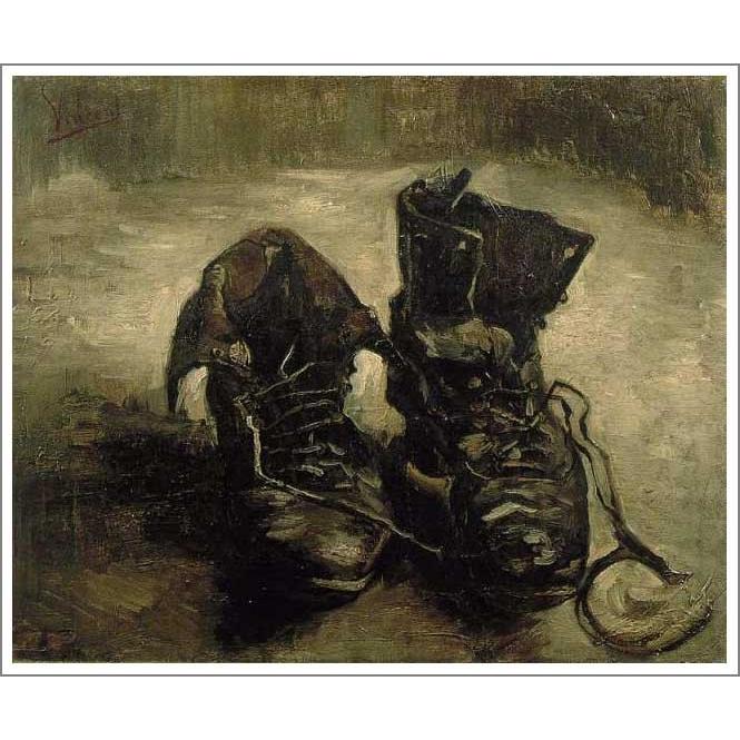 複製画 送料無料 絵画 油彩画 油絵 模写フィンセント・ファン・ゴッホ「古靴」F15(65.2×53.0cm)プレゼント 贈り物 名画 オーダーメイド 額付き 直筆