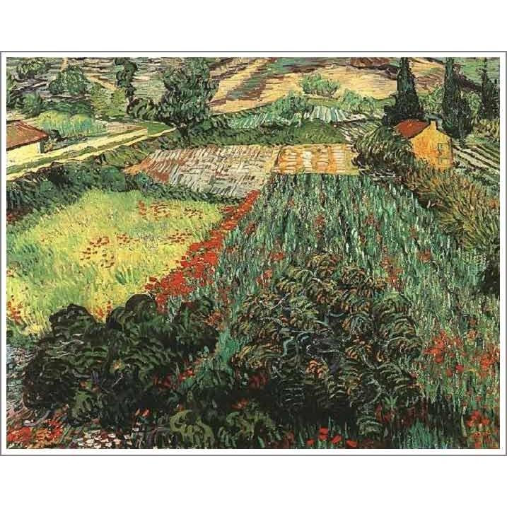 複製画 送料無料 絵画 油彩画 油絵 模写フィンセント・ファン・ゴッホ「ポピー畑」F20(72.7×60.6cm)プレゼント 贈り物 名画 オーダーメイド 額付き 直筆