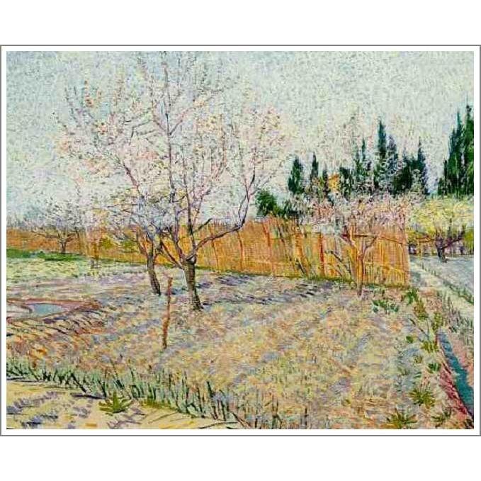送料無料】絵画：フィンセント・ファン・ゴッホ「花咲く桃の木のある