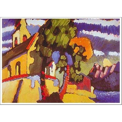 送料無料】絵画：ワシリー・カンディンスキー「Riegsee the Village