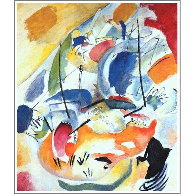 書きうつす画 貨物輸送無料 図画 油画画 油彩 書きうつすワシリー・カンディンスキー「Improvisation 31」F15(65.2×53.0珊)差し上げ物 差し上げ物 名曲 購入注文御手伝いさん 額付き添い人 自筆 美術、工芸品-楽器、手芸、コレクション