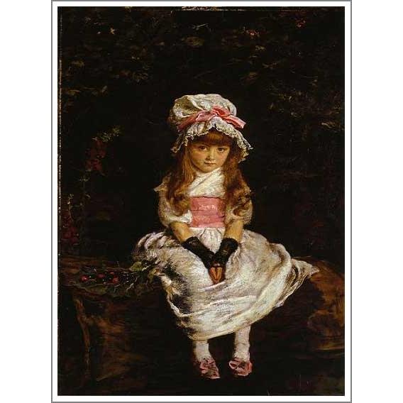 複製画 送料無料 絵画 油彩画 油絵 模写ミレイ「熟したさくらんぼ」F6
