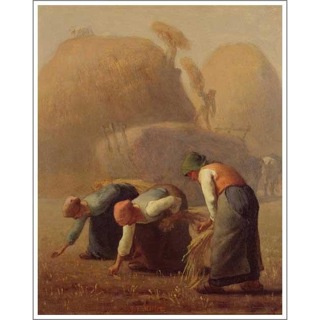 複製画 送料無料 絵画 油彩画 油絵 模写フランソワ・ミレー「落穂拾い