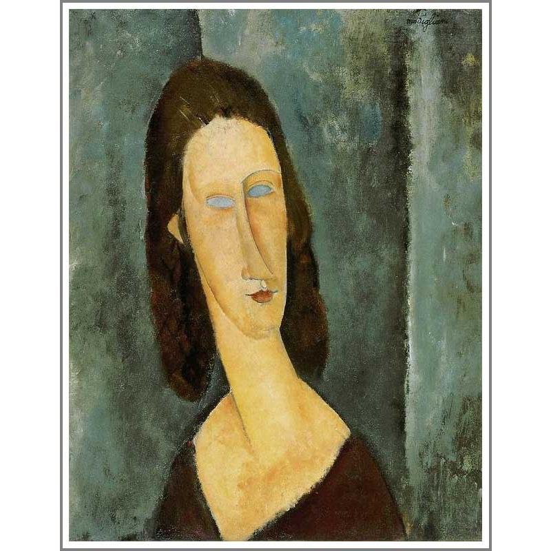 送料無料】絵画：アメデオ・モディリアーニ「青い眼の肖像（ジャンヌ