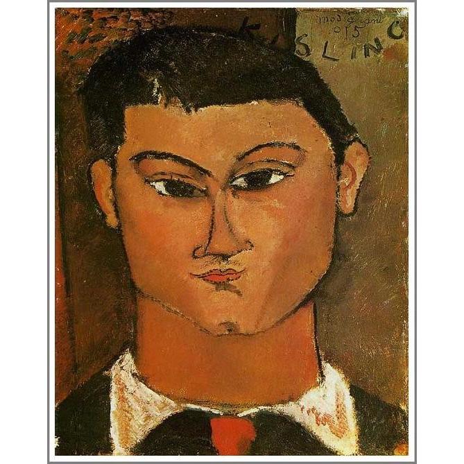 絵画：アメデオ・モディリアーニ「モイズ・キスリングの肖像」○サイズ
