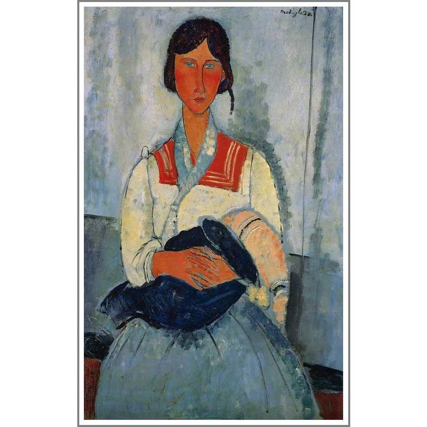 複製画 送料無料 絵画 油彩画 油絵 模写アメデオ・モディリアーニ