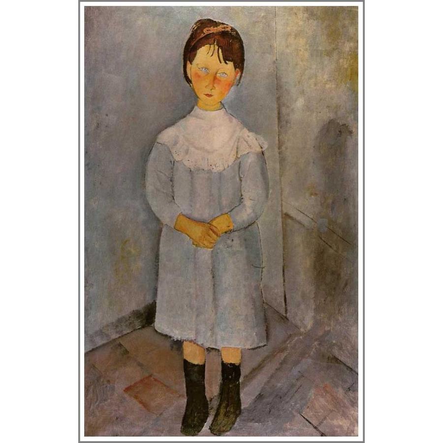 Modigliani【少女の肖像】肉筆油彩画 模写 油絵 女の子