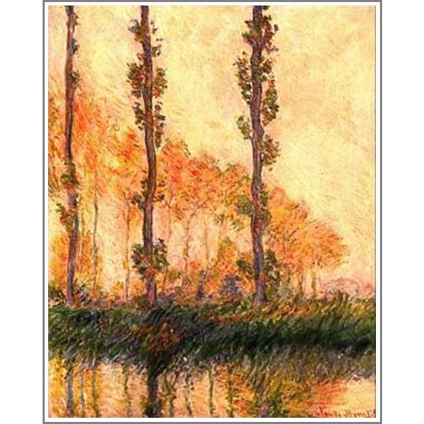 複製画 送料無料 絵画 油彩画 油絵 模写クロード・モネ「ポプラ並木