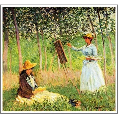 送料無料】絵画:クロード・モネ「読書するシュザンヌと絵を描く 送料無料】絵画:クロード・モネ「読書するシュザンヌと絵を描く