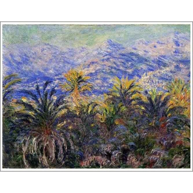 複製画 送料無料 絵画 油彩画 油絵 模写クロード・モネ「ボルディゲラのやしの木」F15(65.2×53.0cm)プレゼント 贈り物 名画 オーダーメイド 額付き 直筆