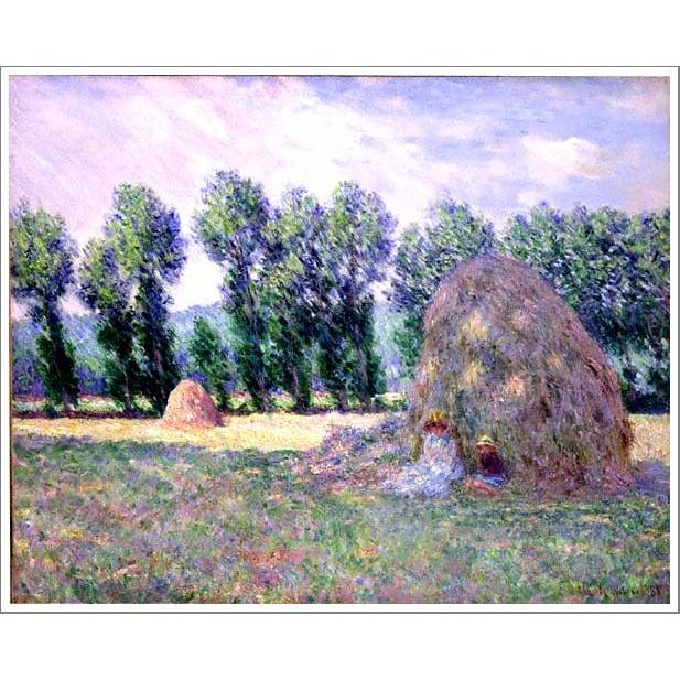 複製画 送料無料 絵画 油彩画 油絵 模写クロード・モネ「積みわら」F40