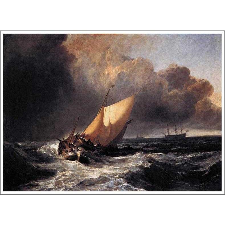 複製画 送料無料 絵画 油彩画 油絵 模写ウィリアム・ターナー「嵐の中