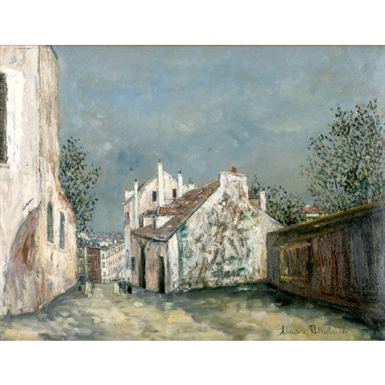 モーリス・ユトリロ　ミミパンソンの家 送料無料】絵画：モーリス・ユトリロ「ミミパンソンの家 モンスニ通り