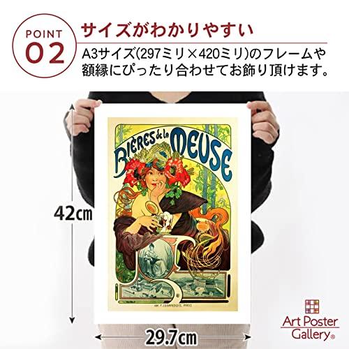 アルフォンス ミュシャ ムーズ川のビール A3サイズ ポスター グッズ