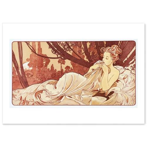 アルフォンス ミュシャ 黄昏 A3サイズ ポスター グッズ 絵画 おしゃれ