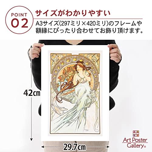 アルフォンス ミュシャ 四芸術 音楽 music A3サイズ ポスター グッズ