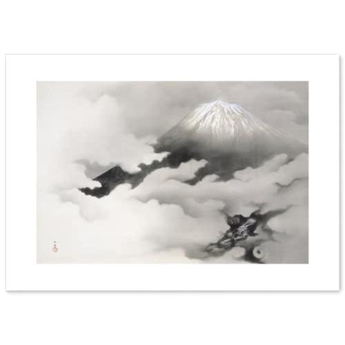横山大観 作品 ポスター A3サイズ 龍躍る 富士山 日本画 グッズ 絵画