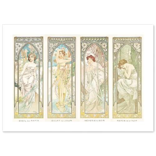 アルフォンス ミュシャ ポスター 四つの時の流れ A3 サイズ おしゃれ インテリア 壁紙 絵画 アートパネル アートポスター 2755 アートポスターギャラリー 通販 Yahoo ショッピング